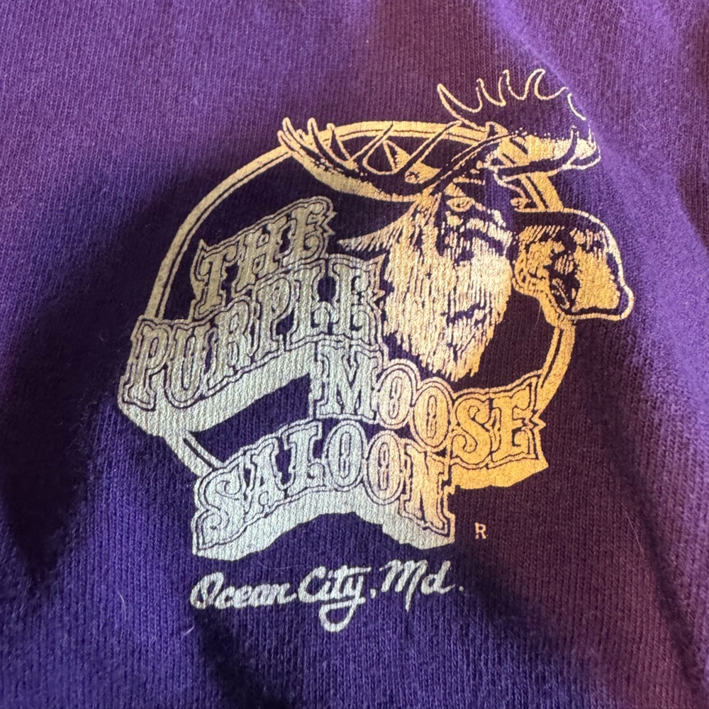 Mens Purple Moose Saloon long sleeve shirt - Picture 2 of 4